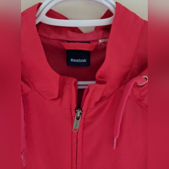 Reebok Hot Pink Windbreaker Light Jacket Women's Size L - Picture 3 of 4
